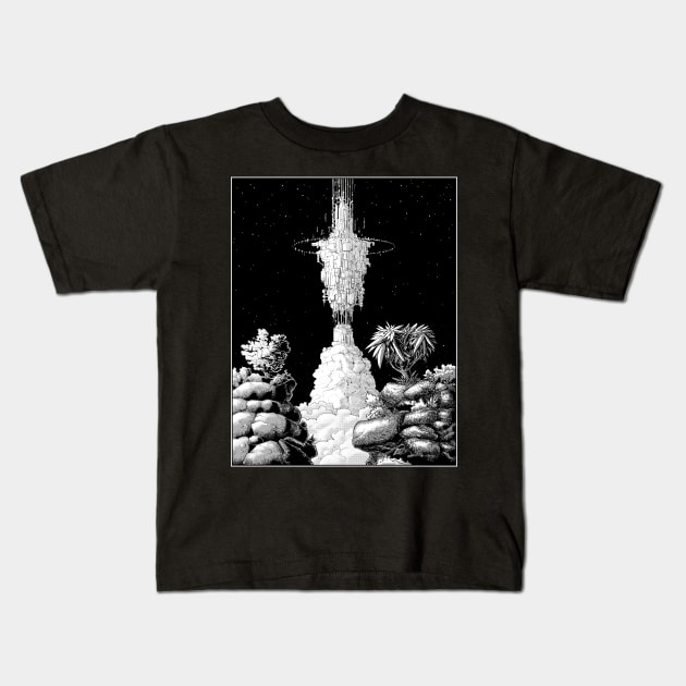 Zolgrim Citadel Kids T-Shirt by Oliver Bown Designs